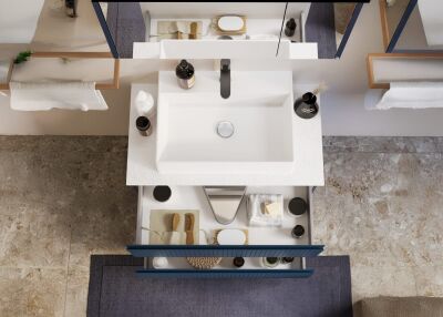 Badella Royal Banyo Dolap Takımı 85cm Lacivert ROYAL 5585 V51 - 2