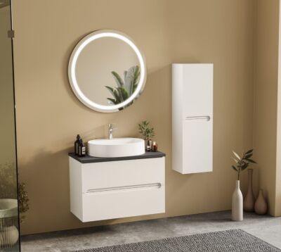 Badella Smart Banyo Dolap Takımı 85cm Beyaz SMART 5585 V53 - 1