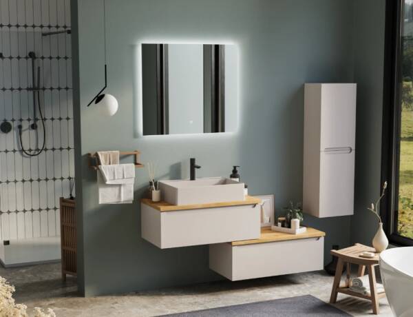 Badella Smart Banyo Dolap Takımı 85cm Kum SMART 28130 V51 - 1