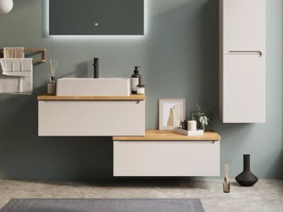 Badella Smart Banyo Dolap Takımı 85cm Kum SMART 28130 V51 - 2