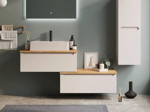 Badella Smart Banyo Dolap Takımı 85cm Kum SMART 28130 V51 - 2