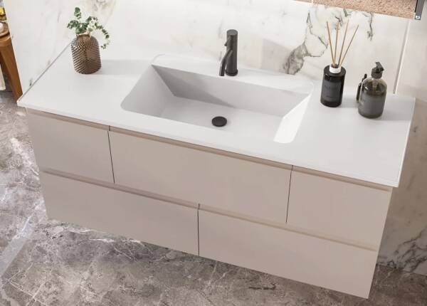 Badella Valentine Banyo Dolap Takımı VALENTINE 55130 V31 130cm Kumsal - 2