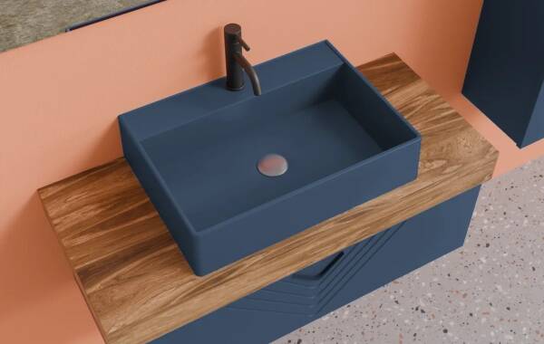 Badella Vesta Banyo Dolap Takımı 100cm Lacivert VESTA 28100 V53 - 2