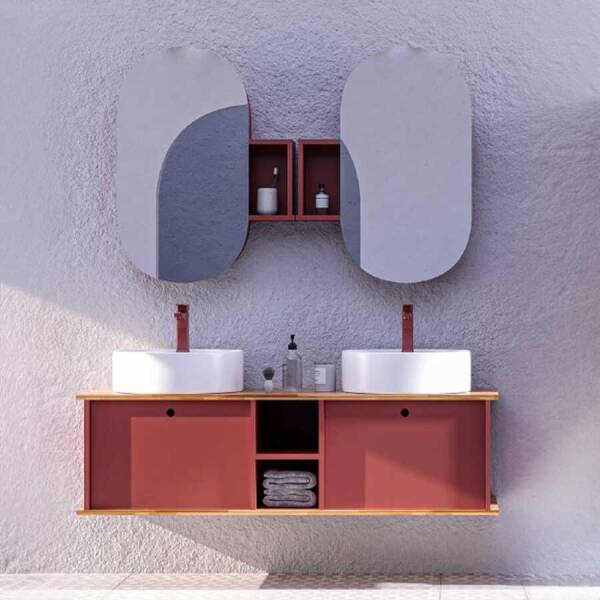Belinza Amore Banyo Dolabı 160cm Kiremit - 1