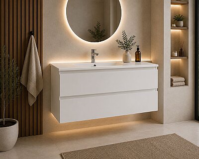Creavit Alinda Lavabo Dolabı 100 Cm Parlak Beyaz - CREAVİT