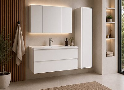 Creavit Alinda Lavabo Dolabı 120 Cm Parlak Beyaz - CREAVİT