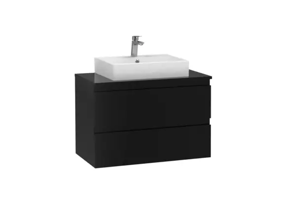 Creavit Alinda Lavabo Dolabı 80 Cm Parlak Siyah - 1