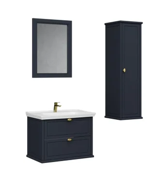 Creavit Antik Çekmeceli Lavabo Dolabı 80 Cm Antrasit - 2