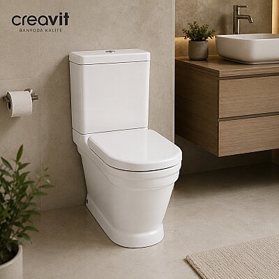 Creavit Antik Duvara Dayalı Klozet Set AN360 - CREAVİT