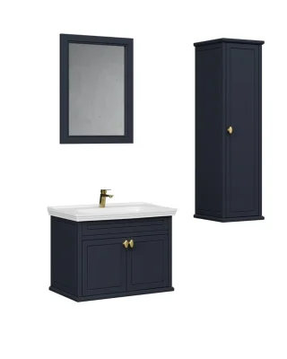 Creavit Antik Kapaklı Lavabo Dolabı 80 Cm Antrasit - 2