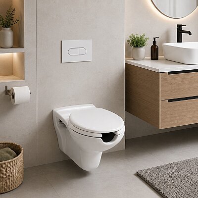 Creavit Bedensel Engelli Asma Klozet BD320 + Klozet Kapağı - CREAVİT