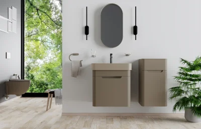 Creavit Colorit Çekmeceli Lavabo Dolabı 60 Cm Mat Cappuccino - 1