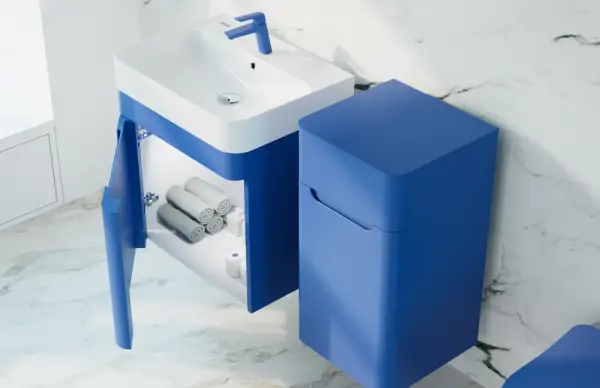 Creavit Colorit Kapaklı Lavabo Dolabı 60 Cm Ocean - 2