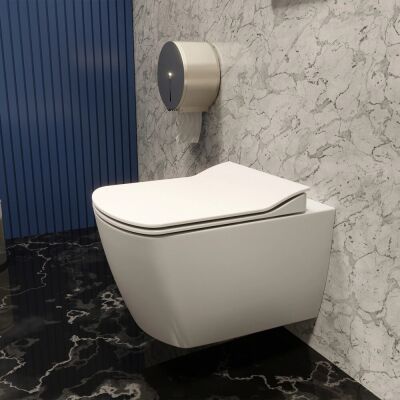 Creavit Elegant Rim Off Asma Klozet Beyaz + Elegant Dp Klozet Kapak - 1
