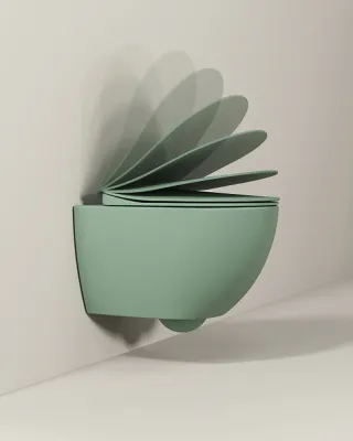 Creavit Free Rim-Off Asma Klozet Nil Yeşili FE322 + Duck Klozet Kapağı - 2