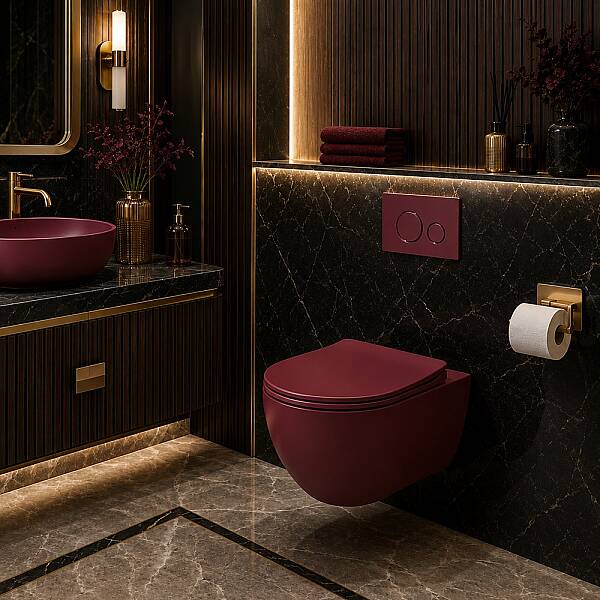 Creavit Free Rim-Off Asma Klozet Berry FE322 + Duck Klozet Kapağı - 1