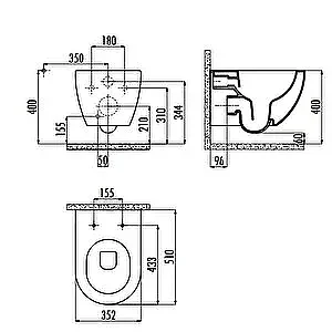 Creavit Free Rim-Off Asma Klozet Cool Grey FE322 + Duck Klozet Kapağı - CREAVİT (1)