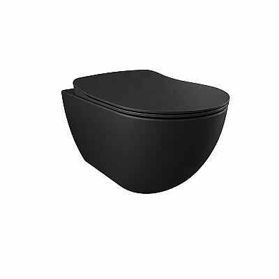 Creavit Free Rim-Off Asma Klozet Mat Siyah FE320 + Klozet Kapağı - 2