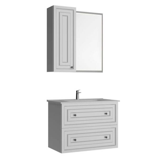 Creavit Kayra Çekmeceli Lavabo Dolabı 100cm Beyaz - 1