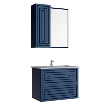 Creavit Kayra Çekmeceli Lavabo Dolabı 100cm Mavi - 1