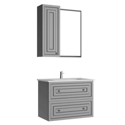 Creavit Kayra Çekmeceli Lavabo Dolabı 60cm Gri - 1