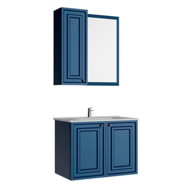 Creavit Kayra Lavabo Dolabı 80cm Mavi - 1