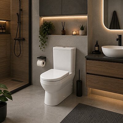 Creavit Letoon Rim Off Duvara Dayalı Klozet LT361 + Tefen TP Klozet Kapağı - CREAVİT