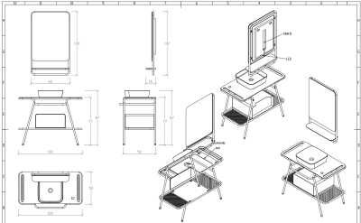 Creavit Loft Lavabo Dolabı (100cm) Meşe - 5