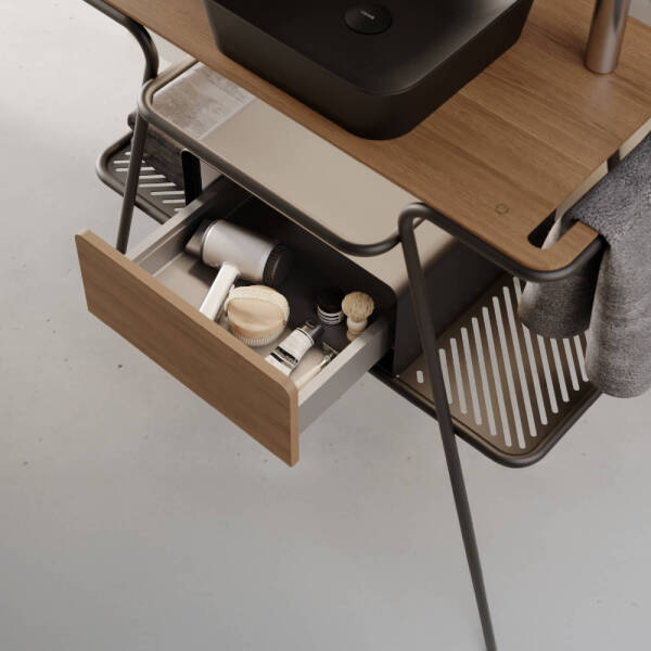 Creavit Loft Lavabo Dolabı (100cm) Meşe - 4