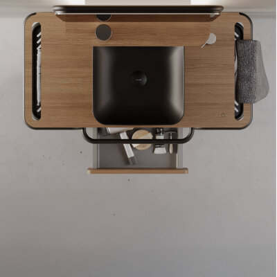 Creavit Loft Lavabo Dolabı (100cm) Meşe - 3