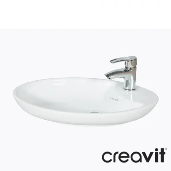 Creavit Mina Set üstü Lavabo MN065 Beyaz 65cm - 1