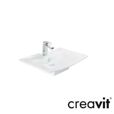 Creavit Mina Set Üstü Lavabo MN070 Beyaz 45x70cm - 1