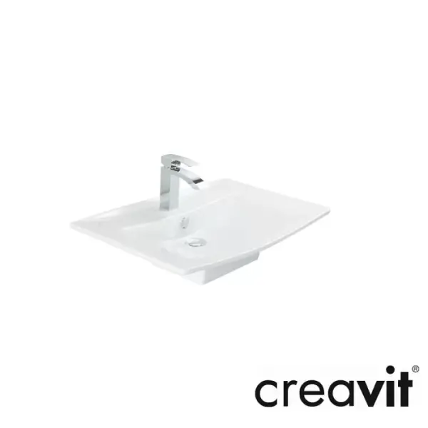 Creavit Mina Set Üstü Lavabo MN070 Beyaz 45x70cm - 1
