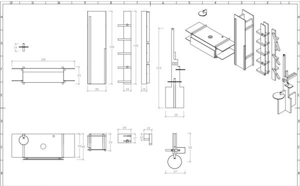 Creavit Oniva Serisi Lavabo Dolabı (120cm) - 4