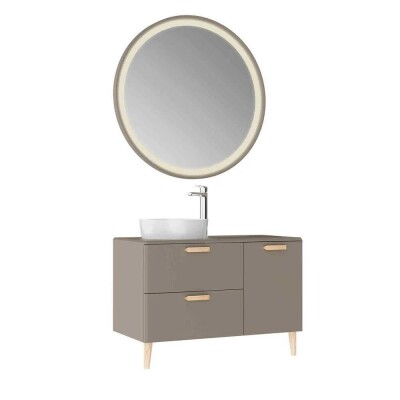 Creavit Patara Lavabo Dolabı 100cm Cappucino - 1