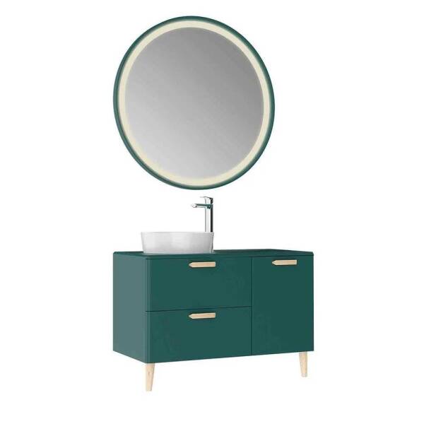 Creavit Patara Lavabo Dolabı 100cm Yeşil - 1