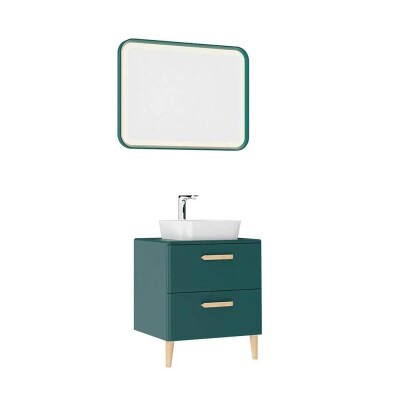 Creavit Patara Lavabo Dolabı 60cm Yeşil - 1