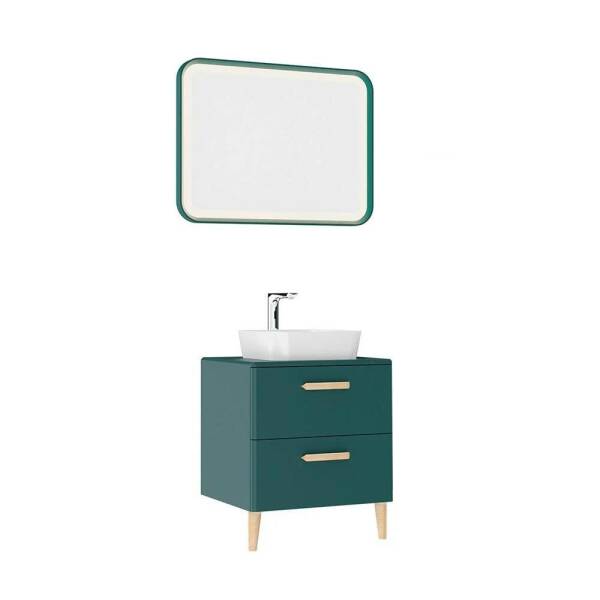 Creavit Patara Lavabo Dolabı 60cm Yeşil - 1