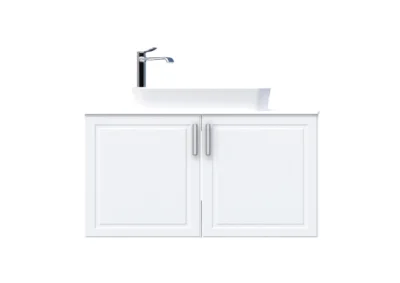 Creavit Perra Kapaklı Lavabo Dolabı 100 Cm Beyaz - 1