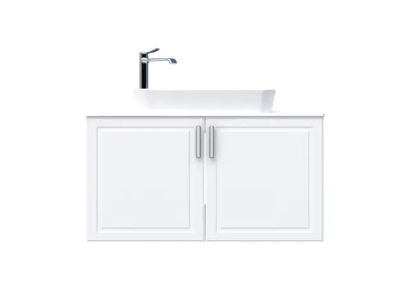 Creavit Perra Kapaklı Lavabo Dolabı 100 Cm Beyaz - 1