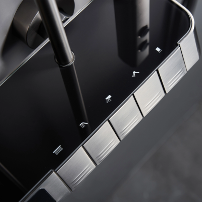 Creavit Piano Tepe Duş Sistemi Termostatik Gun Grey DS.PN710GR - 3