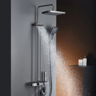 Creavit Piano Tepe Duş Sistemi Termostatik Gun Grey DS.PN710GR - CREAVİT