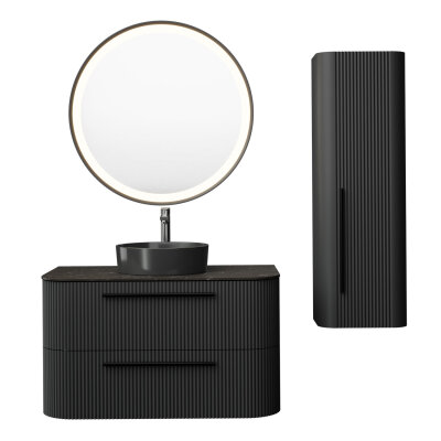 Creavit Rayas Lavabo Dolabı 100 Cm Antrasit - 2