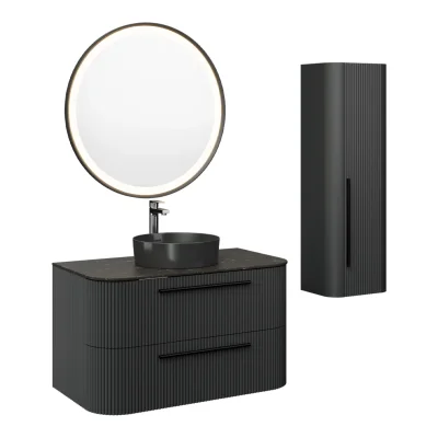 Creavit Rayas Lavabo Dolabı 100 Cm Antrasit - 3