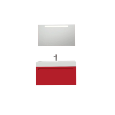 Creavit Recta Banyo Dolabı 105 Cm Nar Çiçeği - 1
