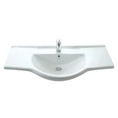 Creavit Selin Etajerli Mobilya Dolap Uyumlu Lavabo SL100 Beyaz 100cm - 1