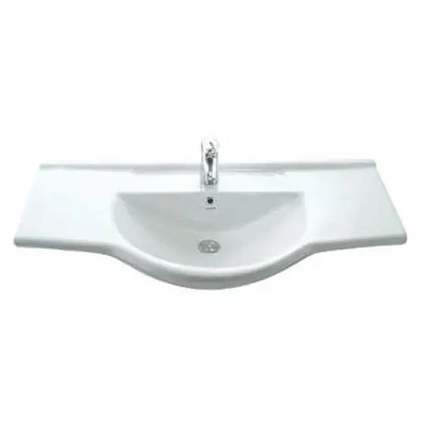 Creavit Selin Etajerli Mobilya Dolap Uyumlu Lavabo SL100 Beyaz 100cm - 1