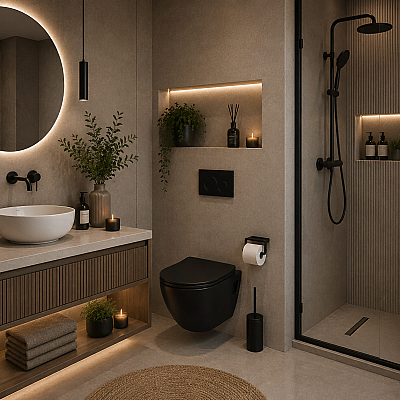 Creavit Terra Asma Klozet Mat Siyah TP325 + Kapak KC0903.01.1400E - CREAVİT