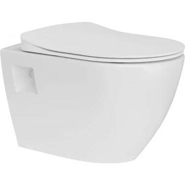 Creavit Terra Rim-Off Asma Klozet Extra Beyaz TP329 + Dp Duck Klozet Kapağı - 1