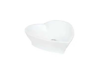 Creavit Kalp Tasarımlı Tezgah Üstü Lavabo TP149 45x45cm - 1